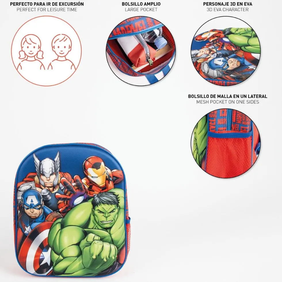 Avengers Barnryggsäck med 3D-effekt