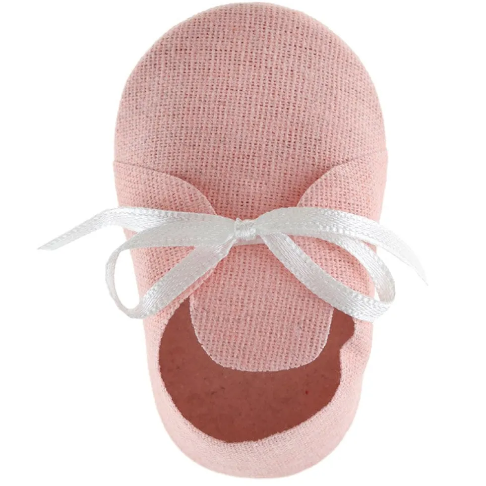 Babyshower - Gåvoaskar rosa skor 4-pack