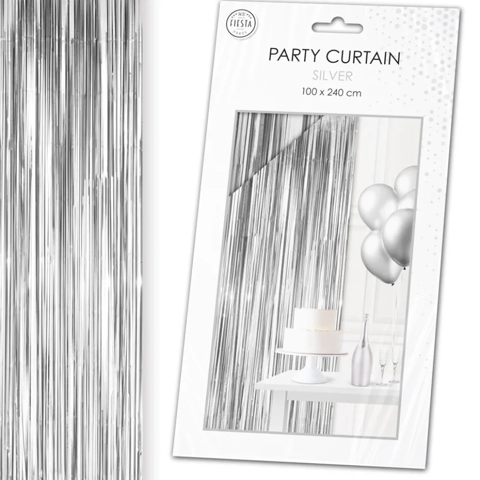 Backdrop Draperi Silver 100 x 240 cm