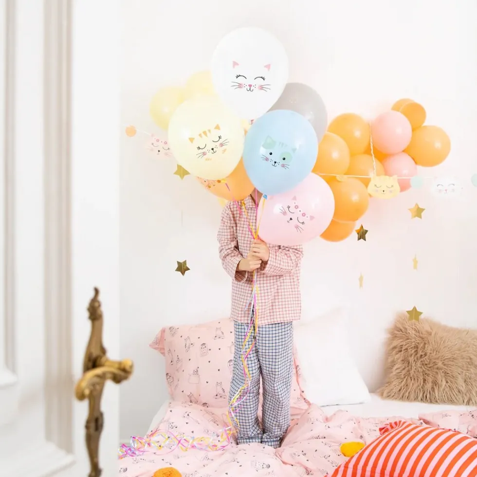 Ballonger med katter 6-pack