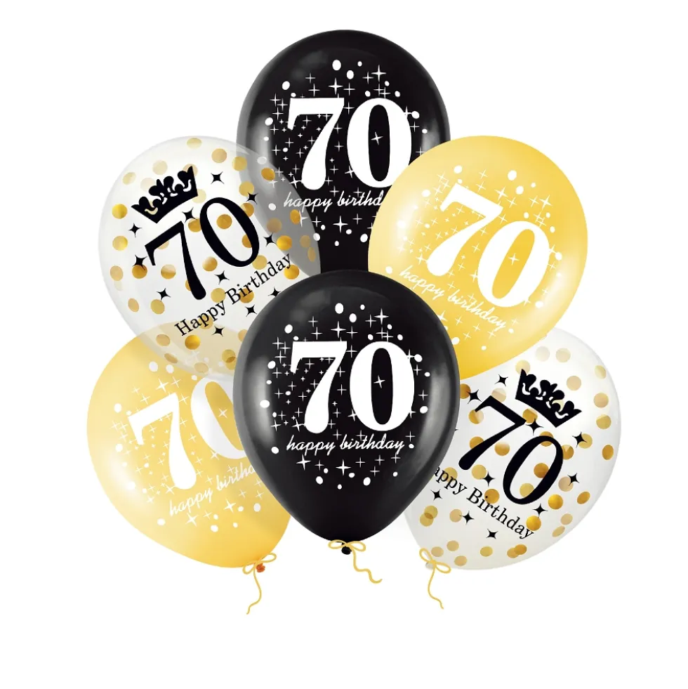 Ballonger 70 år 6-pack