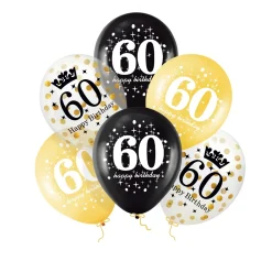 Ballonger 60 år 6-pack