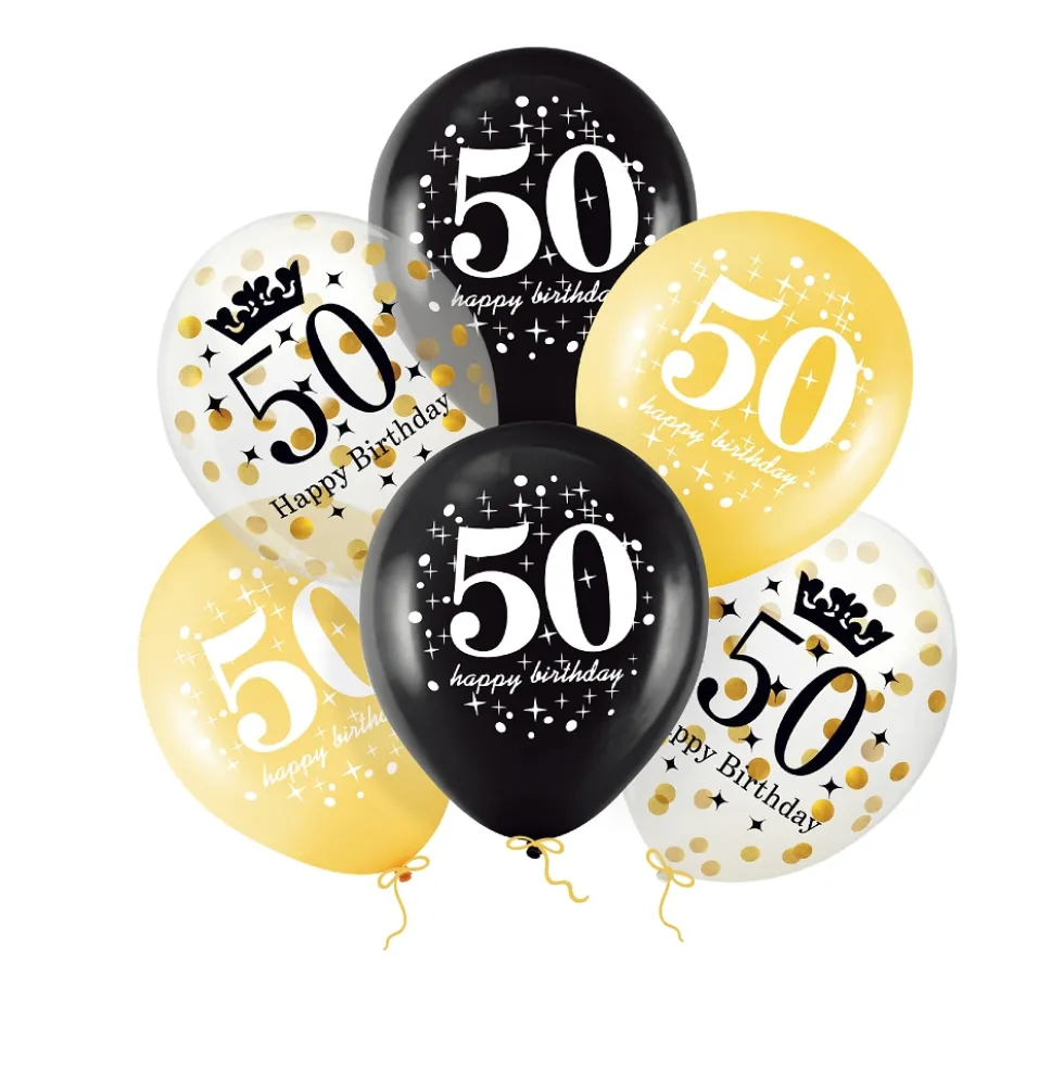 Ballonger 50 år 6-pack