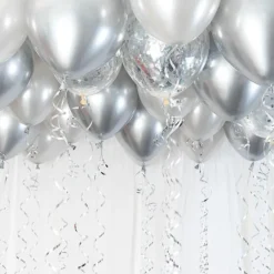 Ballongkit till tak - Silver/Chrome