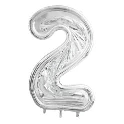 Ballongram att dekorera själv 126 cm, siffra 2