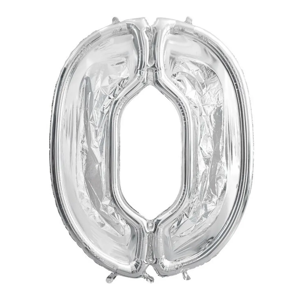 Ballongram att dekorera själv 126 cm, siffra 0