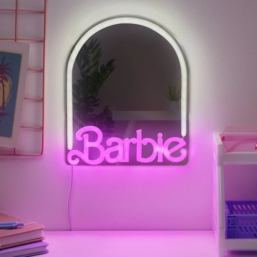 Barbie LED-Vägglampa med spegel