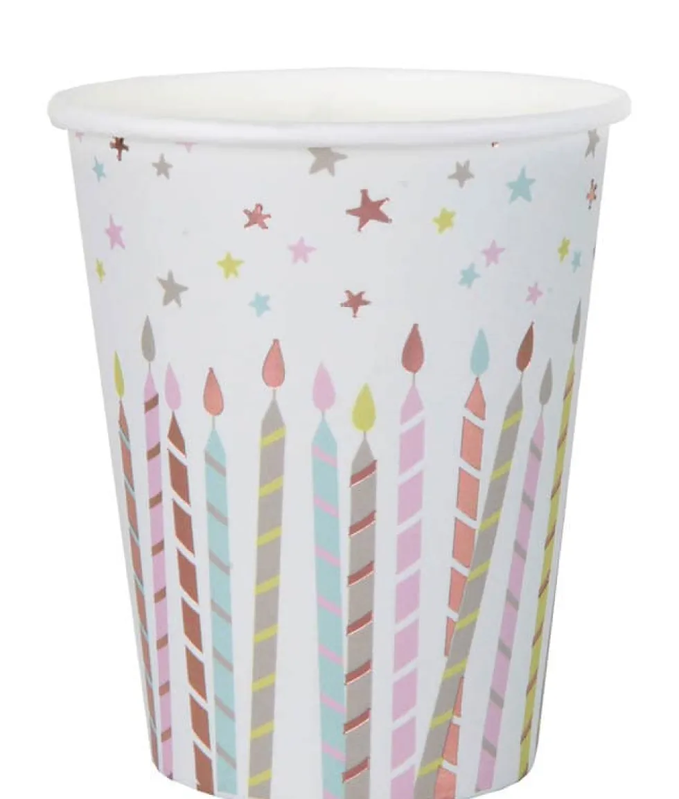 Birthday Cake Rosegold - Pappmuggar 10-pack