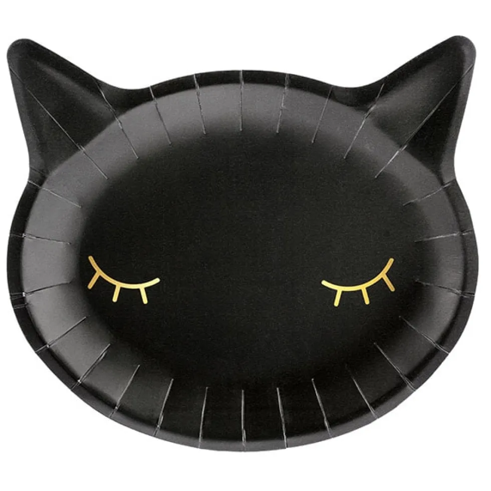Black Cat Tallrikar 6-pack