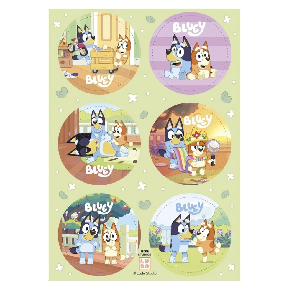Bluey Muffinsbilder Sockerpasta 6-pack