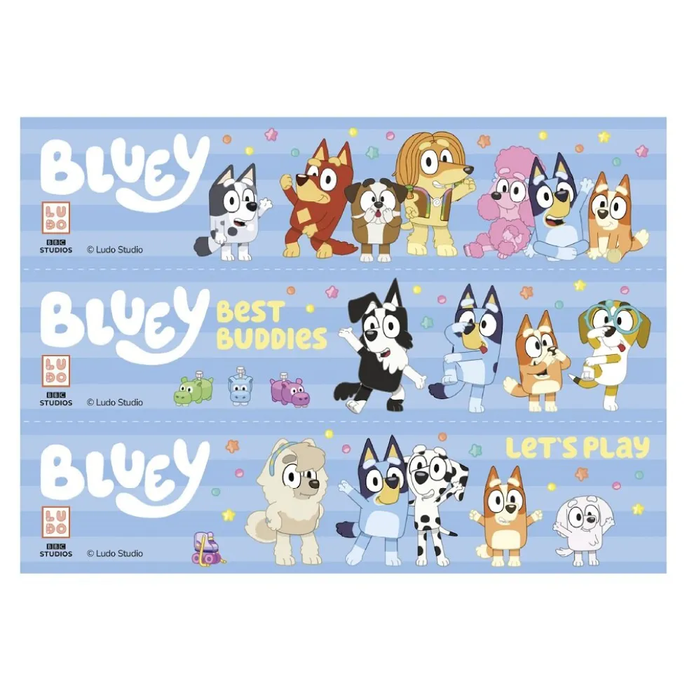 Bluey Tårtdekorband Sockerpasta