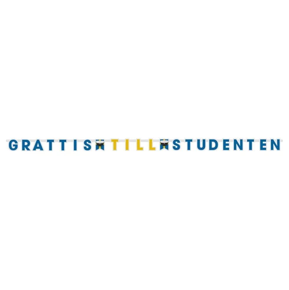 Bokstavsgirlang Grattis till Studenten