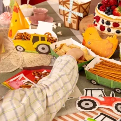 Bondgård Snacksboxar Traktor med vagnar 3-pack