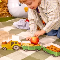Bondgård Snacksboxar Traktor med vagnar 3-pack