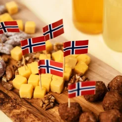 Cake Toppers - Flaggor Norge 50-pack