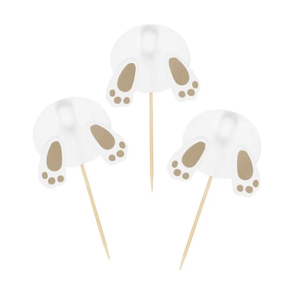 Cake Toppers Kaninfötter 6-pack