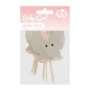 Cake Toppers - Rosa elefanter 10-pack