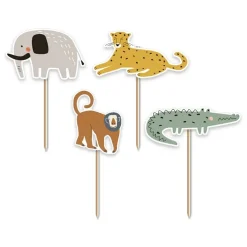 Cake Toppers - Safaridjur 12-pack