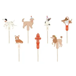 Cake Toppers - Söta hundar 7-pack