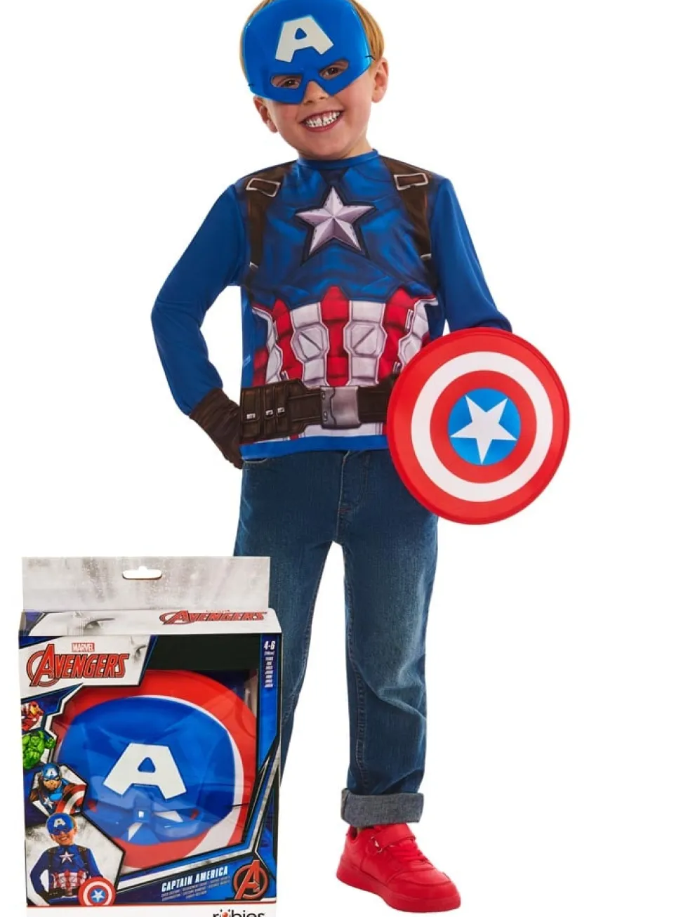 Captain America Maskeradset 4-6 år