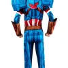 Captain America Mech Strike Maskeraddräkt Barn 7-10 år
