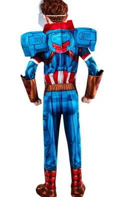 Captain America Mech Strike Maskeraddräkt Barn 7-10 år