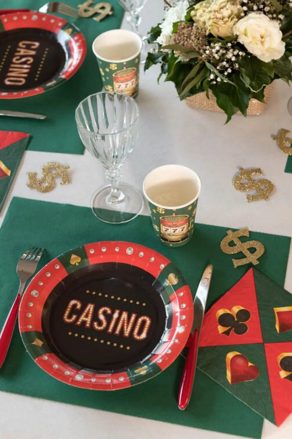 Casino - Pappmuggar 10-pack