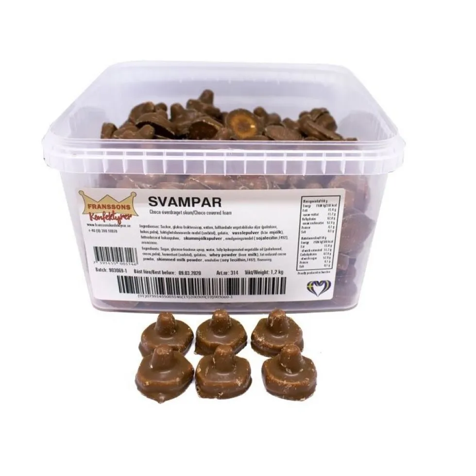 Chokladsvampar Storpack 1,2 kg