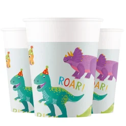 Dino Party Pappmuggar 8-pack