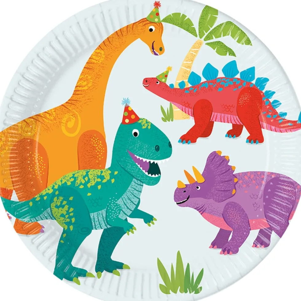 Dino Party Tallrikar 8-pack