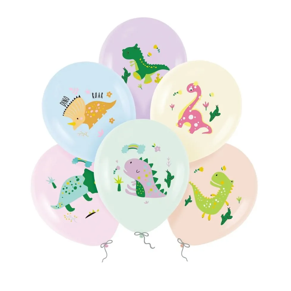 Dinosaurieballonger 6-pack