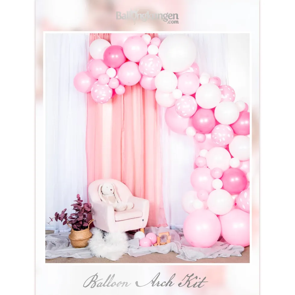 DIY Ballongbåge Baby Pink