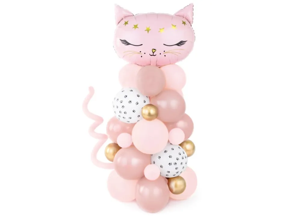 DIY Ballongpelare - Rosa Katt