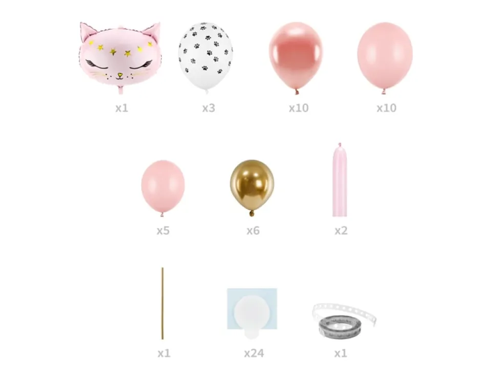 DIY Ballongpelare - Rosa Katt