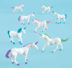 Enhörningar i plast 8-pack