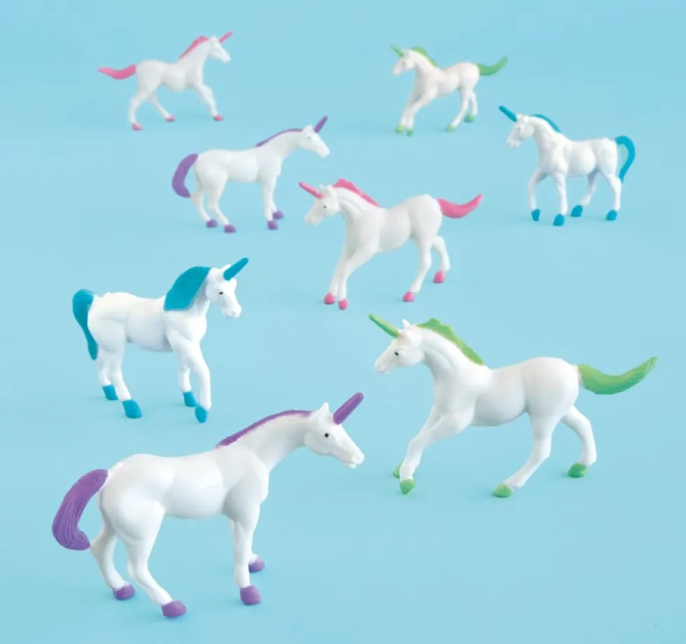 Enhörningar i plast 8-pack