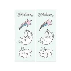 Enhörning - Kalaspåsar med stickers 6-pack