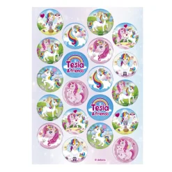 Enhörning Muffinsbilder Sockerpasta 20-pack
