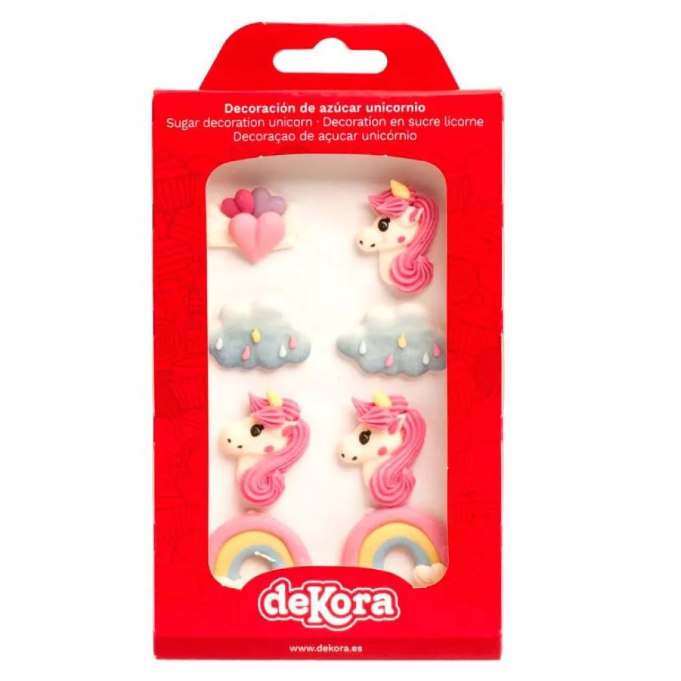 Enhörning Sockerdekorationer 8-pack