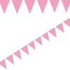 Flaggirlang Mini - Rosa 3 meter