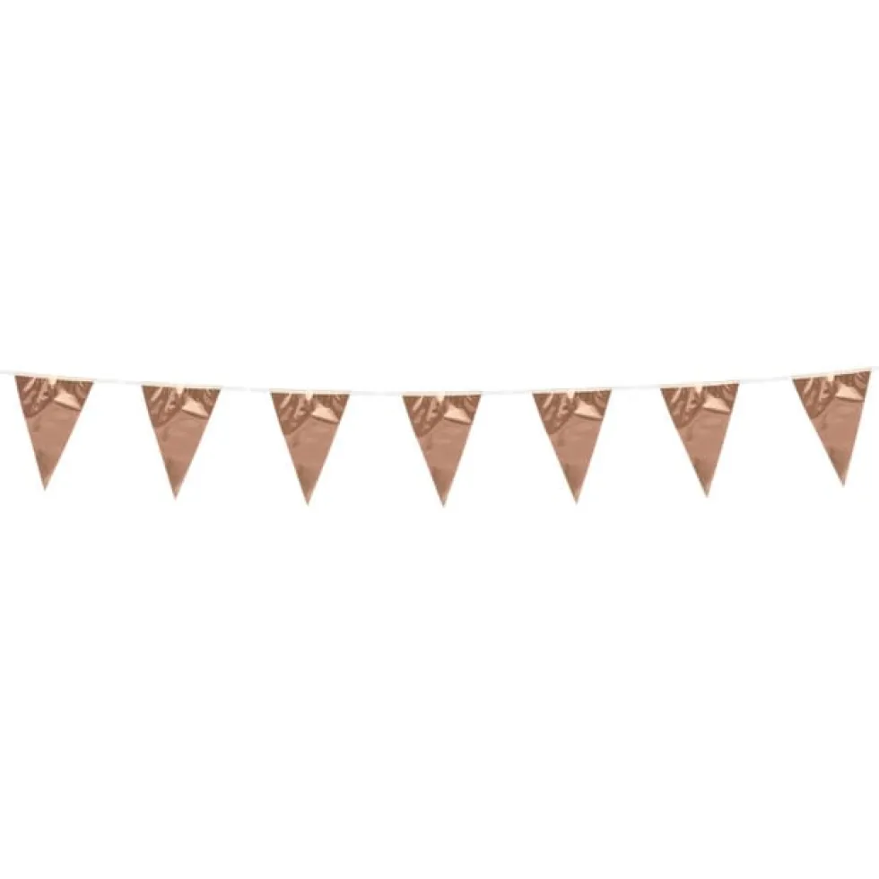 Flaggirlang Mini - Roseguld 3 meter