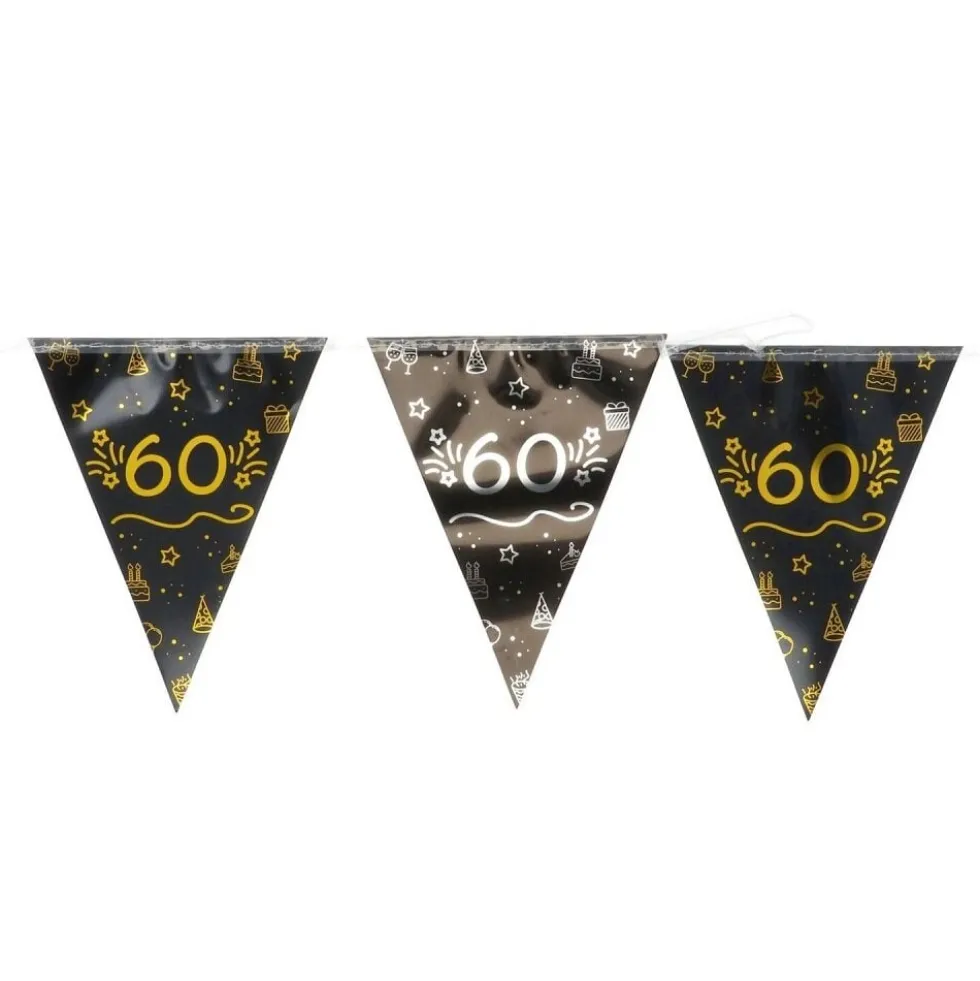 Flaggirlang Svart & Guld 60 år