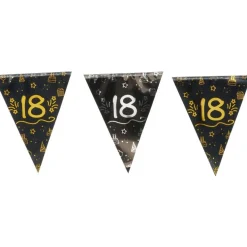 Flaggirlang Svart & Guld 18 år