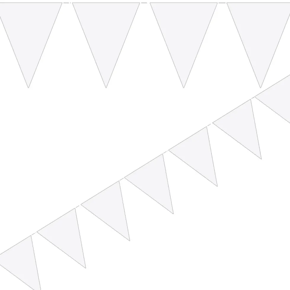 Flaggirlang - Vit 10 meter