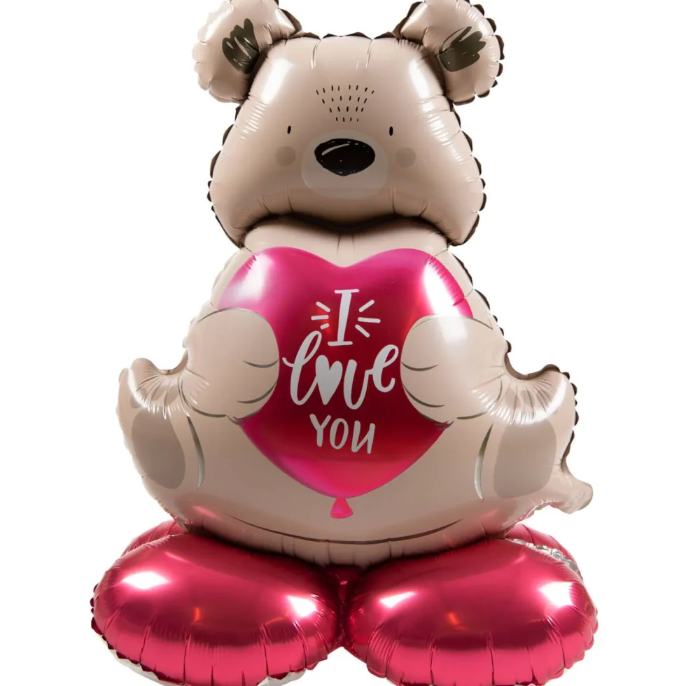 Folieballong Fristående Teddybjörn ''I love you'' 66 cm