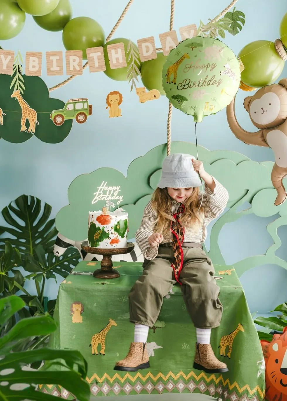 Folieballong Safari Happy Birthday 35 cm