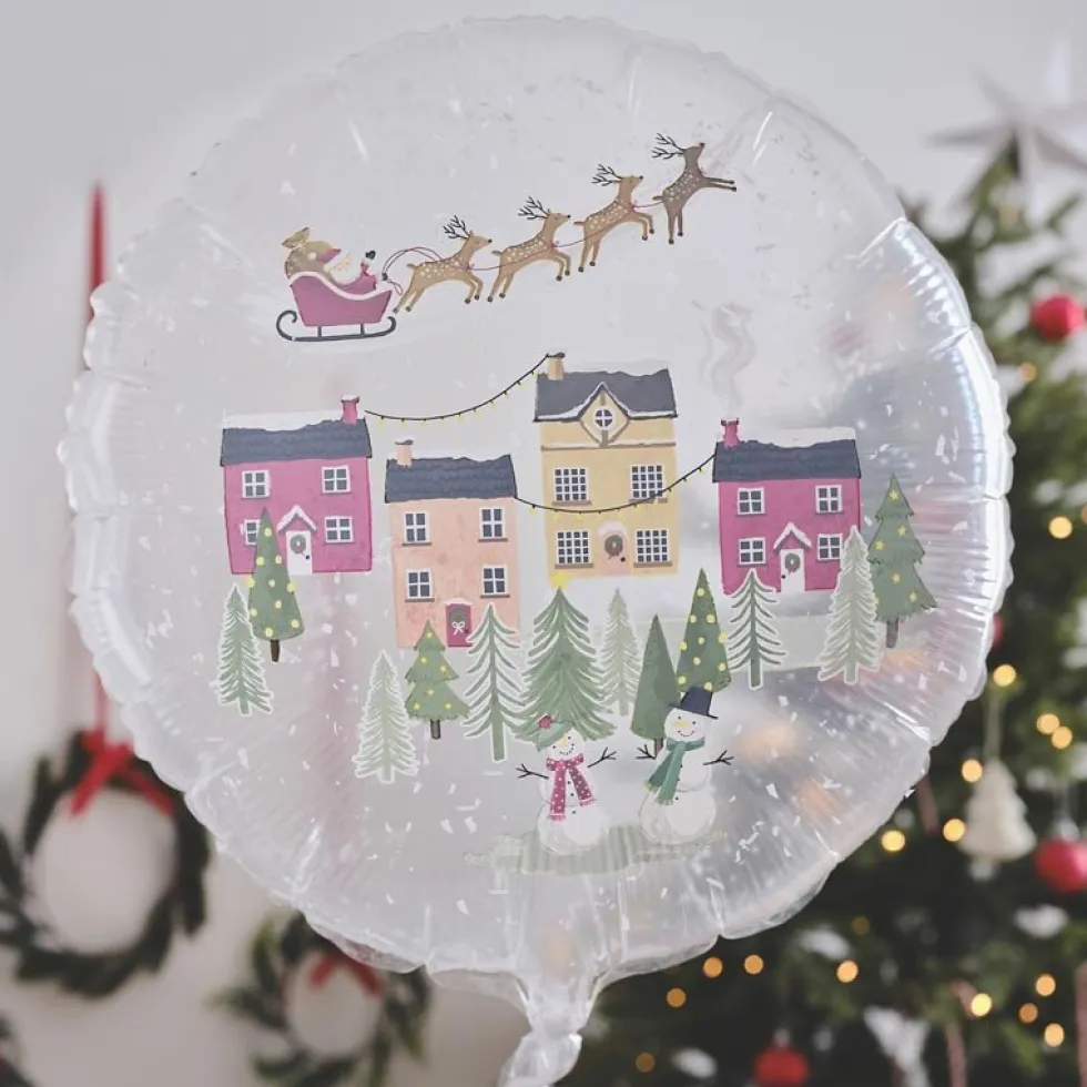 Folieballong - Snöglob 55 cm