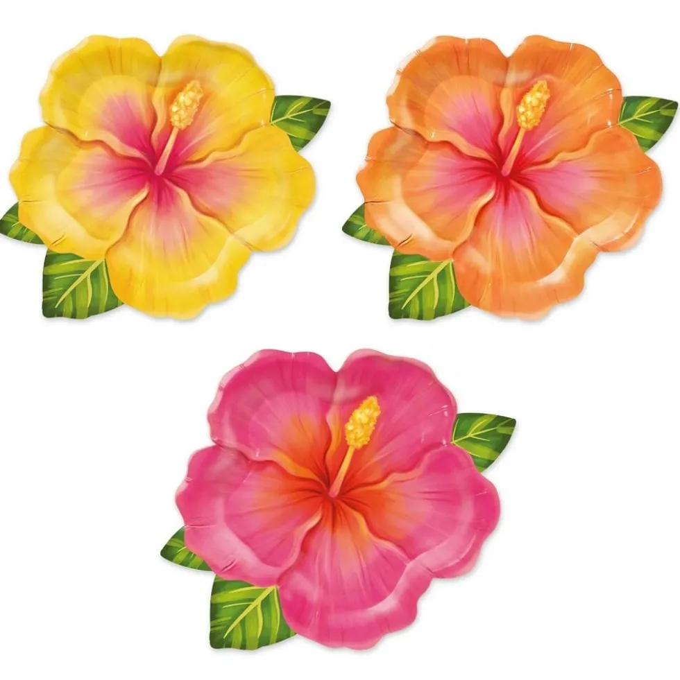 Formade Tallrikar Tropiska Blommor Aloha 6-pack