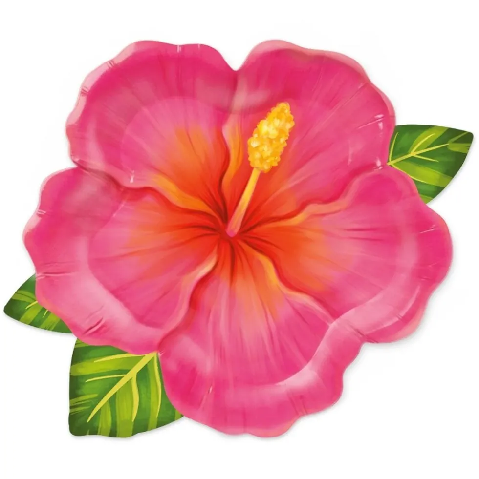 Formade Tallrikar Tropiska Blommor Aloha 6-pack