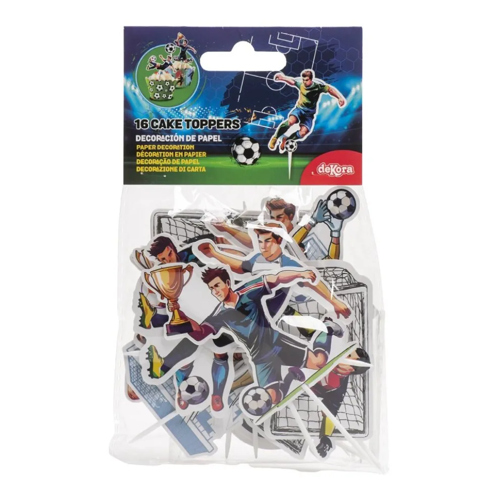 Fotboll Caketoppers 16-pack